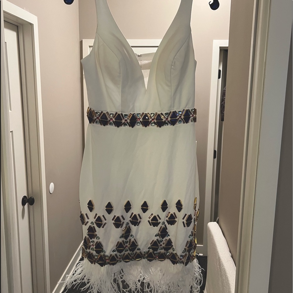 Rachel Allan white cocktail size 6